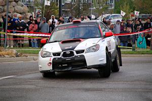 Jason Cook / Maggie Tu Subaru WRX on SS20, Sanford Center.