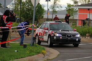 Scott Crouch / Elizabeth Crouch Subaru WRX on SS20, Sanford Center.
