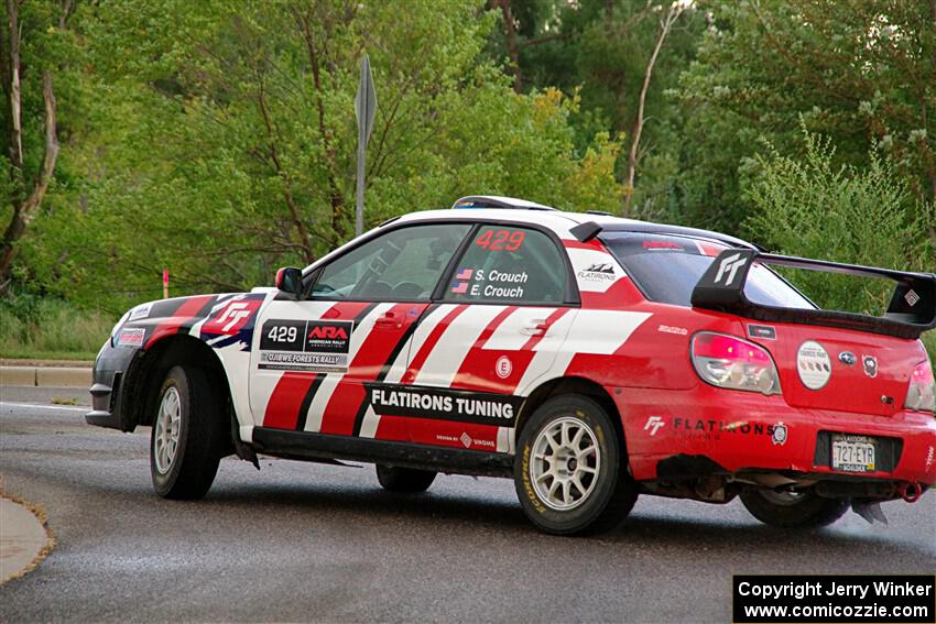 Scott Crouch / Elizabeth Crouch Subaru WRX on SS20, Sanford Center.