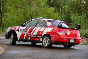 Scott Crouch / Elizabeth Crouch Subaru WRX on SS20, Sanford Center.