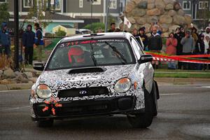 Peter Farrow / Jackson Sedivy Subaru WRX on SS20, Sanford Center.