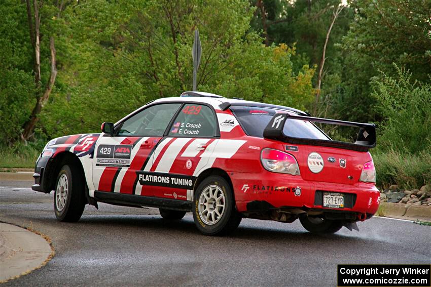 Scott Crouch / Elizabeth Crouch Subaru WRX on SS20, Sanford Center.