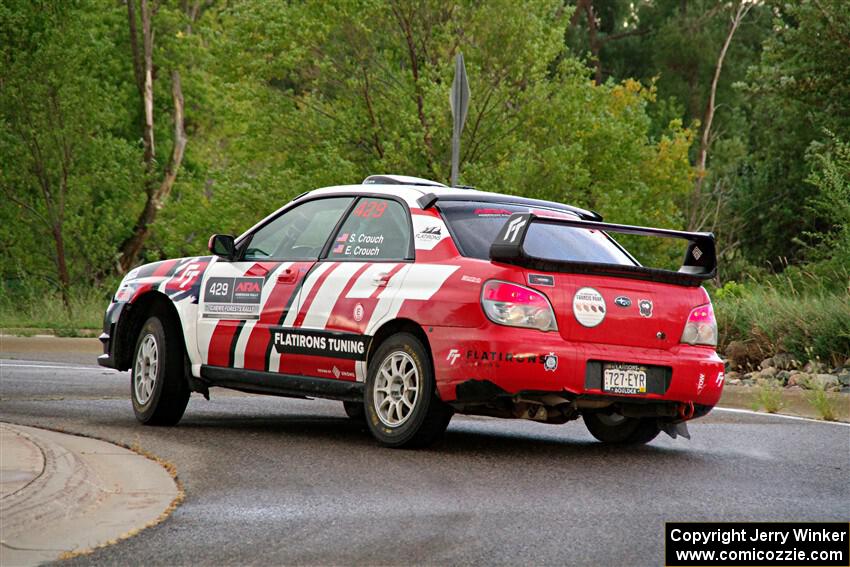 Scott Crouch / Elizabeth Crouch Subaru WRX on SS20, Sanford Center.