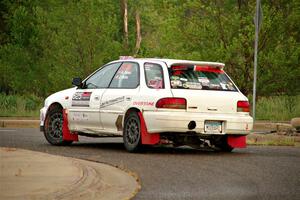 Aidan Hicks / John Hicks Subaru Impreza Wagon on SS20, Sanford Center.
