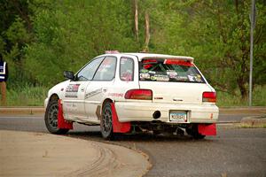 Aidan Hicks / John Hicks Subaru Impreza Wagon on SS20, Sanford Center.