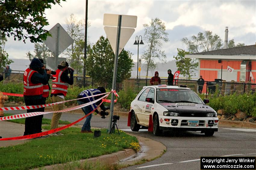 Aidan Hicks / John Hicks Subaru Impreza Wagon on SS20, Sanford Center.