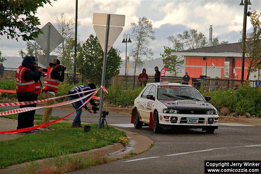 Aidan Hicks / John Hicks Subaru Impreza Wagon on SS20, Sanford Center.