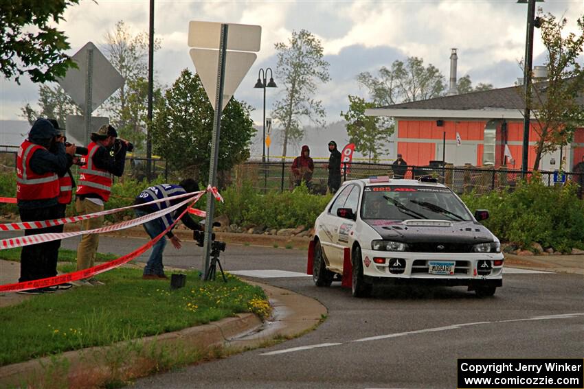 Aidan Hicks / John Hicks Subaru Impreza Wagon on SS20, Sanford Center.