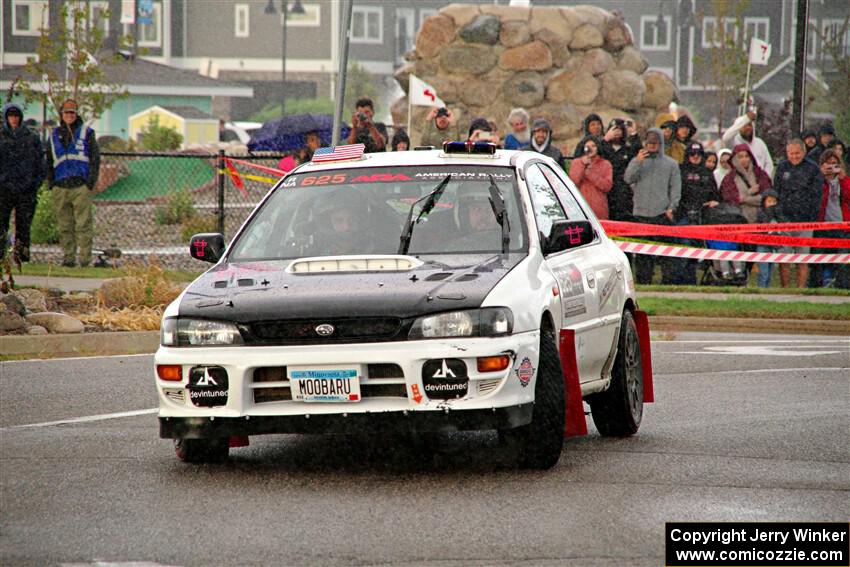 Aidan Hicks / John Hicks Subaru Impreza Wagon on SS20, Sanford Center.