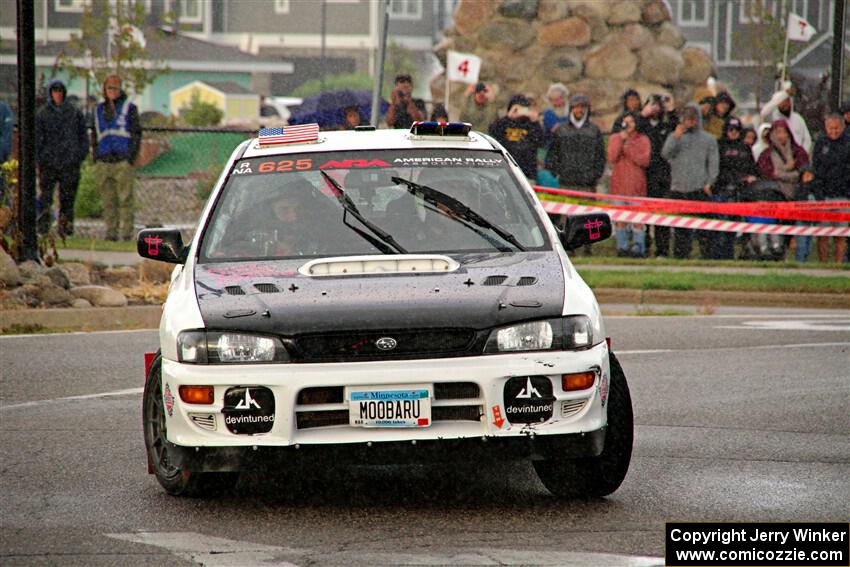 Aidan Hicks / John Hicks Subaru Impreza Wagon on SS20, Sanford Center.