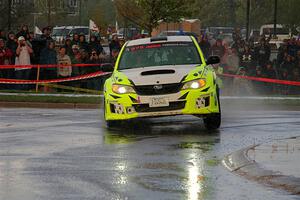 Vincent Trudel / Glen Ray Subaru WRX STi on SS20, Sanford Center.