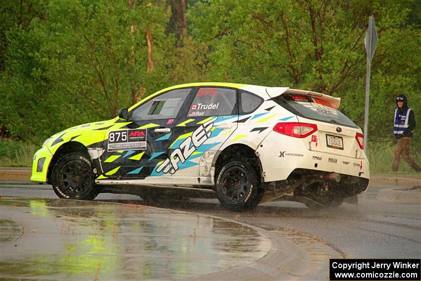 Vincent Trudel / Glen Ray Subaru WRX STi on SS20, Sanford Center.
