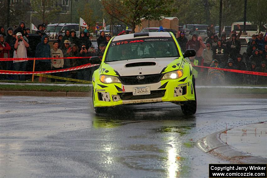 Vincent Trudel / Glen Ray Subaru WRX STi on SS20, Sanford Center.