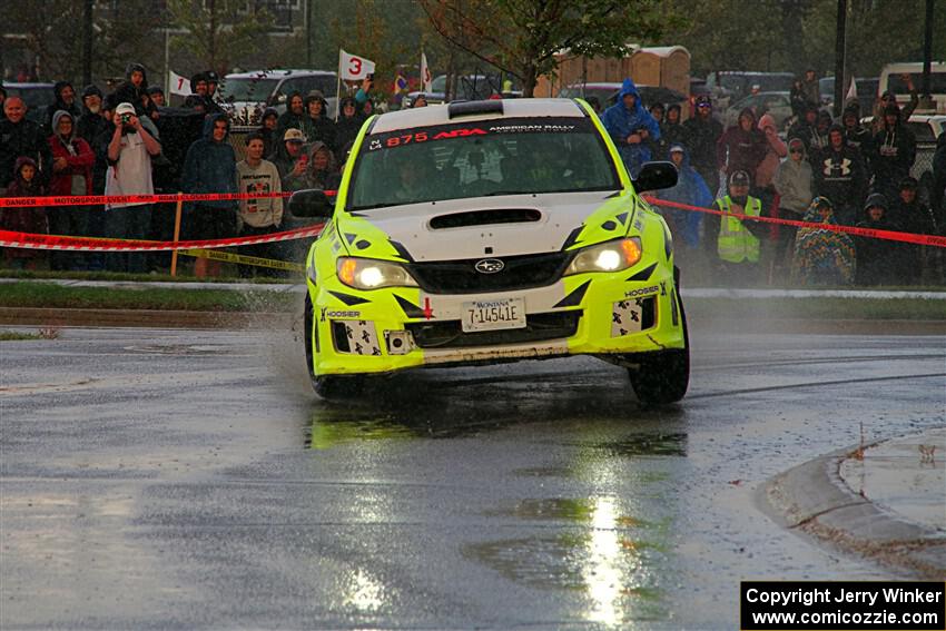 Vincent Trudel / Glen Ray Subaru WRX STi on SS20, Sanford Center.