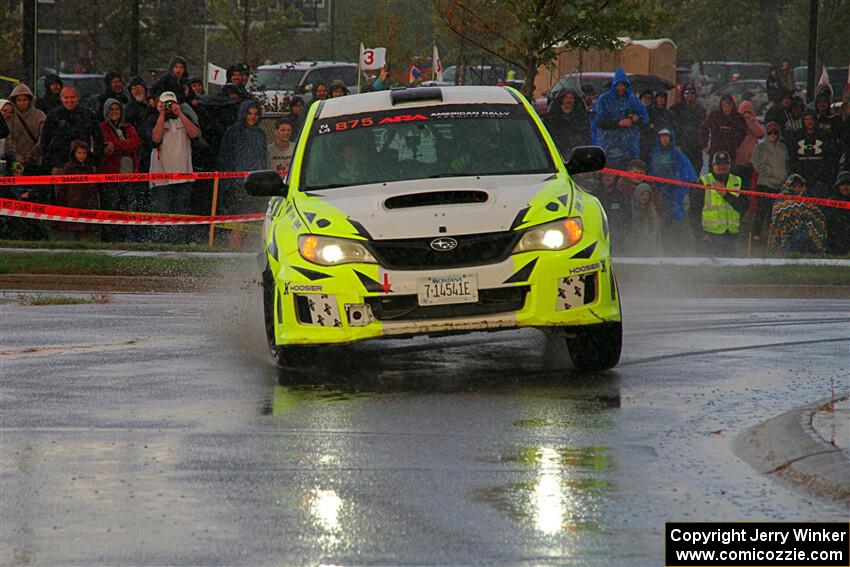 Vincent Trudel / Glen Ray Subaru WRX STi on SS20, Sanford Center.