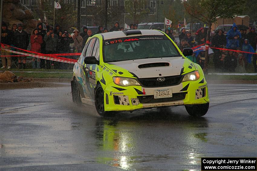 Vincent Trudel / Glen Ray Subaru WRX STi on SS20, Sanford Center.