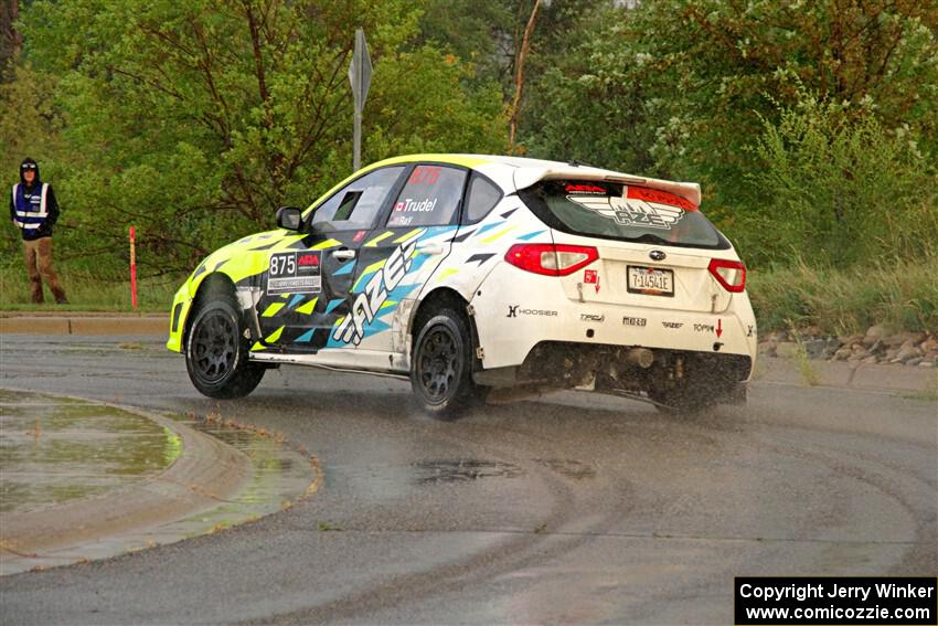 Vincent Trudel / Glen Ray Subaru WRX STi on SS20, Sanford Center.