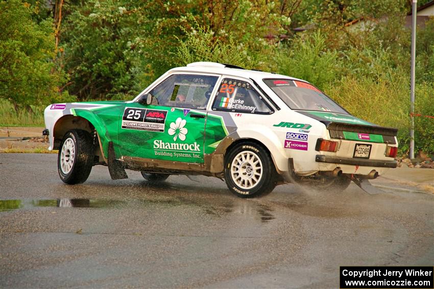 Seamus Burke / Gary McElhinney Ford Escort Mk II on SS20, Sanford Center.
