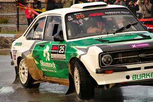 Seamus Burke / Gary McElhinney Ford Escort Mk II on SS20, Sanford Center.