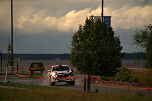 Sean Donnelly / Zach Pfeil Peugeot 208 Rally4 on SS20, Sanford Center.