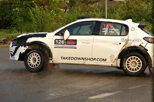 Sean Donnelly / Zach Pfeil Peugeot 208 Rally4 on SS20, Sanford Center.
