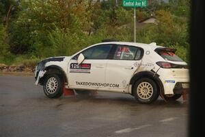 Sean Donnelly / Zach Pfeil Peugeot 208 Rally4 on SS20, Sanford Center.