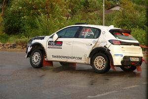 Sean Donnelly / Zach Pfeil Peugeot 208 Rally4 on SS20, Sanford Center.