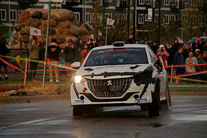 Sean Donnelly / Zach Pfeil Peugeot 208 Rally4 on SS20, Sanford Center.