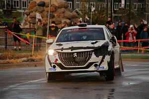 Sean Donnelly / Zach Pfeil Peugeot 208 Rally4 on SS20, Sanford Center.