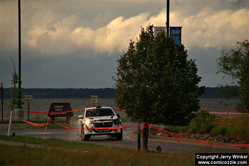 Sean Donnelly / Zach Pfeil Peugeot 208 Rally4 on SS20, Sanford Center.