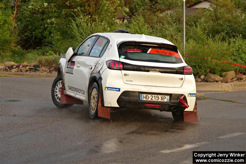 Sean Donnelly / Zach Pfeil Peugeot 208 Rally4 on SS20, Sanford Center.