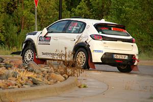 Sean Donnelly / Zach Pfeil Peugeot 208 Rally4 on SS20, Sanford Center.