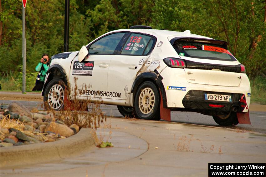 Sean Donnelly / Zach Pfeil Peugeot 208 Rally4 on SS20, Sanford Center.