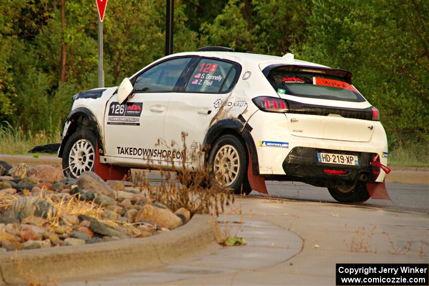 Sean Donnelly / Zach Pfeil Peugeot 208 Rally4 on SS20, Sanford Center.
