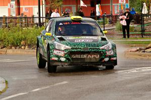 Alastair Scully / Stefan Trajkov Hyundai i20 R5 on SS20, Sanford Center.