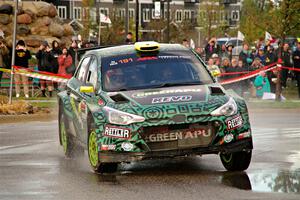 Alastair Scully / Stefan Trajkov Hyundai i20 R5 on SS20, Sanford Center.