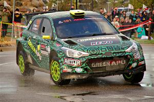 Alastair Scully / Stefan Trajkov Hyundai i20 R5 on SS20, Sanford Center.