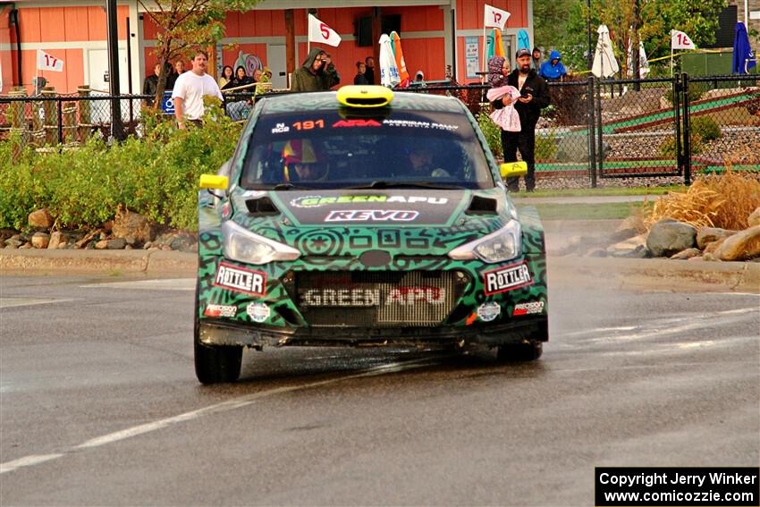 Alastair Scully / Stefan Trajkov Hyundai i20 R5 on SS20, Sanford Center.