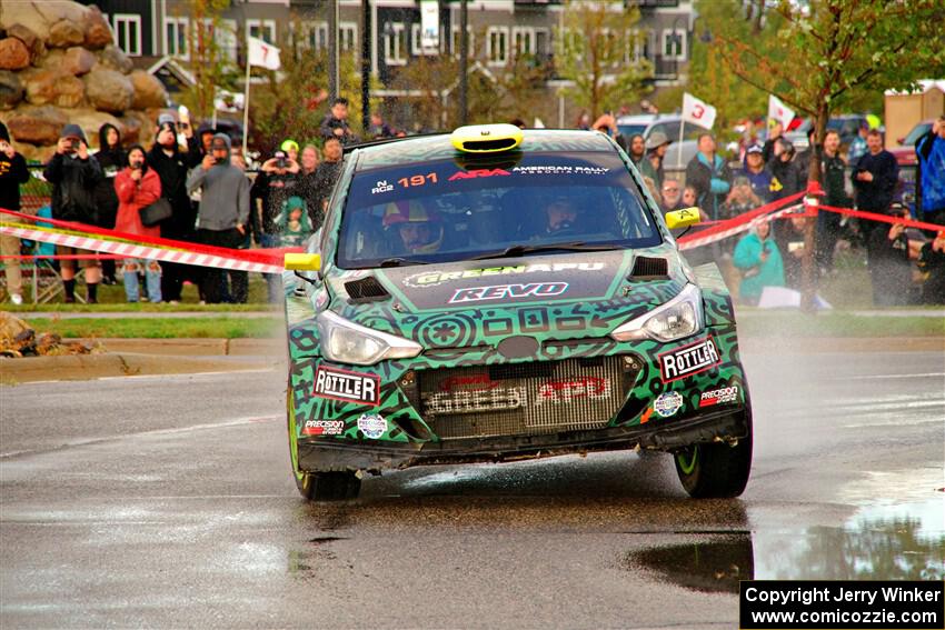 Alastair Scully / Stefan Trajkov Hyundai i20 R5 on SS20, Sanford Center.