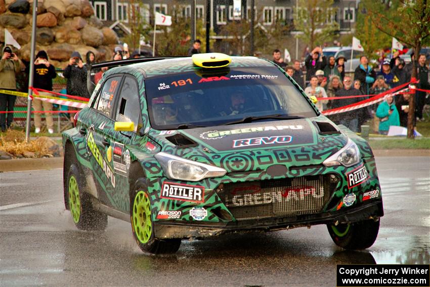 Alastair Scully / Stefan Trajkov Hyundai i20 R5 on SS20, Sanford Center.