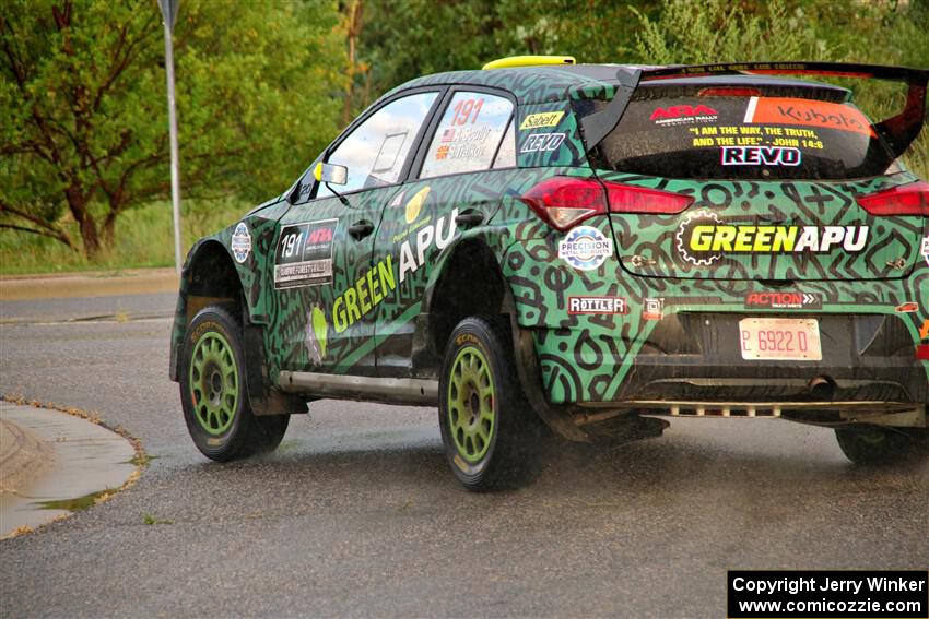 Alastair Scully / Stefan Trajkov Hyundai i20 R5 on SS20, Sanford Center.