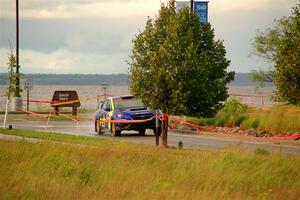 Travis Pastrana / Rhianon Gelsomino Subaru WRX ARA25L on SS20, Sanford Center.