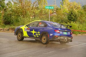 Travis Pastrana / Rhianon Gelsomino Subaru WRX ARA25L on SS20, Sanford Center.