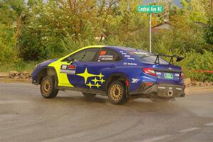 Travis Pastrana / Rhianon Gelsomino Subaru WRX ARA25L on SS20, Sanford Center.