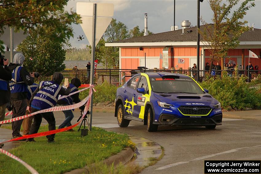 Travis Pastrana / Rhianon Gelsomino Subaru WRX ARA25L on SS20, Sanford Center.