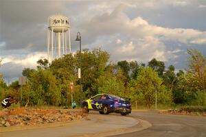 Travis Pastrana / Rhianon Gelsomino Subaru WRX ARA25L on SS20, Sanford Center.