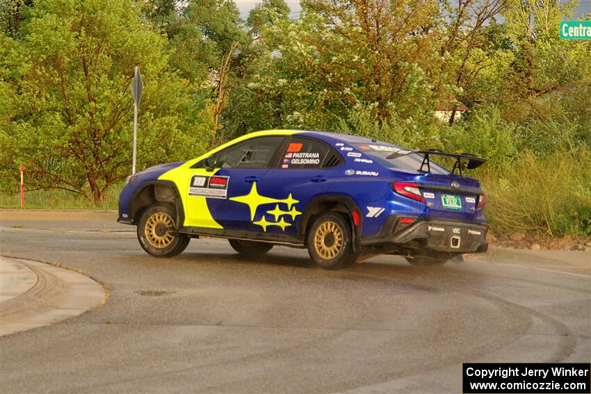 Travis Pastrana / Rhianon Gelsomino Subaru WRX ARA25L on SS20, Sanford Center.
