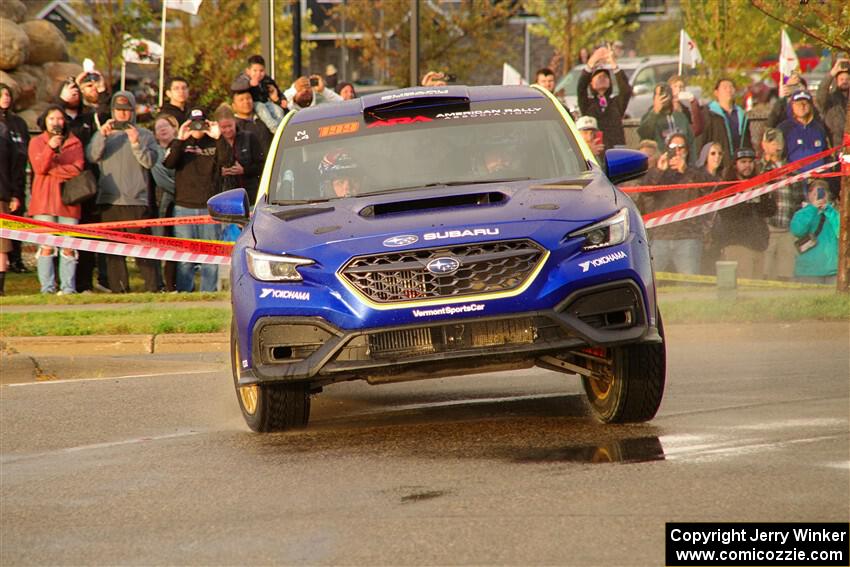 Travis Pastrana / Rhianon Gelsomino Subaru WRX ARA25L on SS20, Sanford Center.