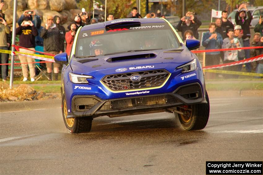 Travis Pastrana / Rhianon Gelsomino Subaru WRX ARA25L on SS20, Sanford Center.