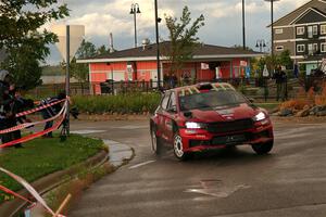 Conner Martell / Alex Gelsomino Skoda Fabia RS Rally2 on SS20, Sanford Center.